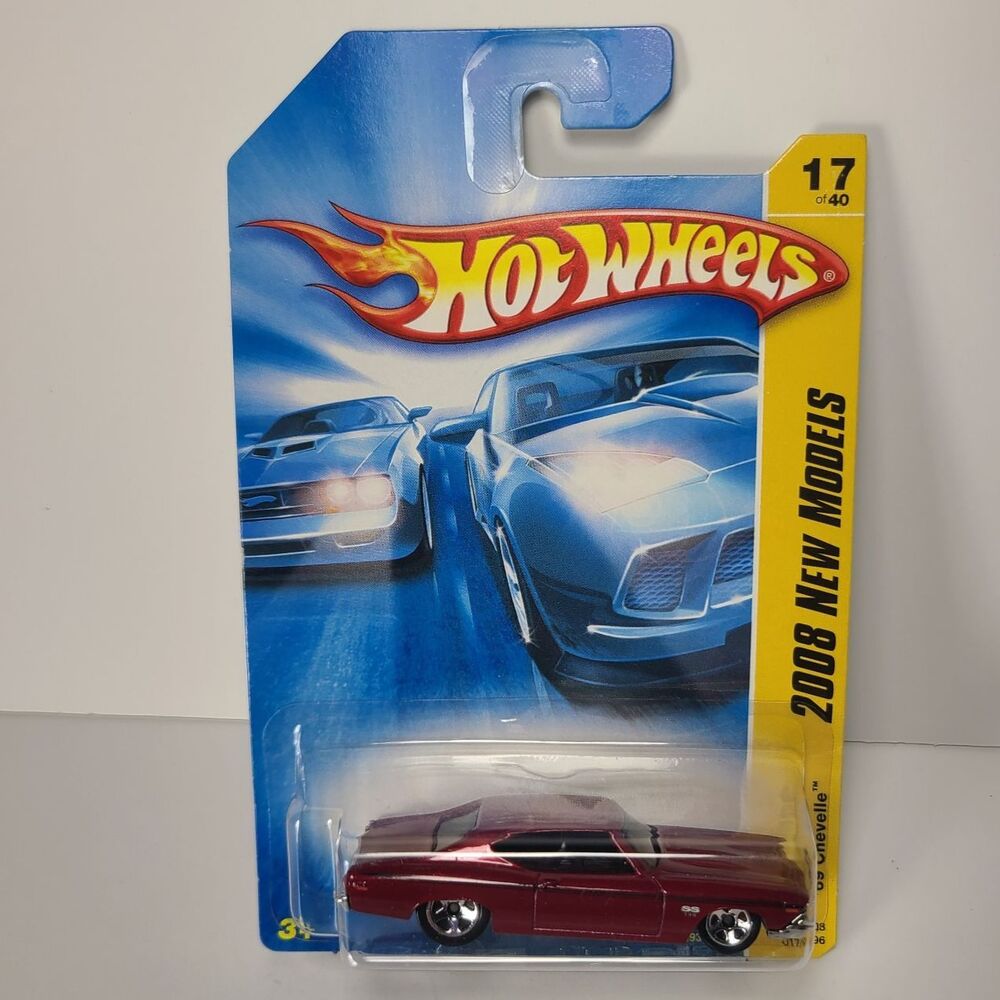 Hot Wheels 2008 New Models #17 '69 Chevelle Mtflk Dark Red w/ 5SPs